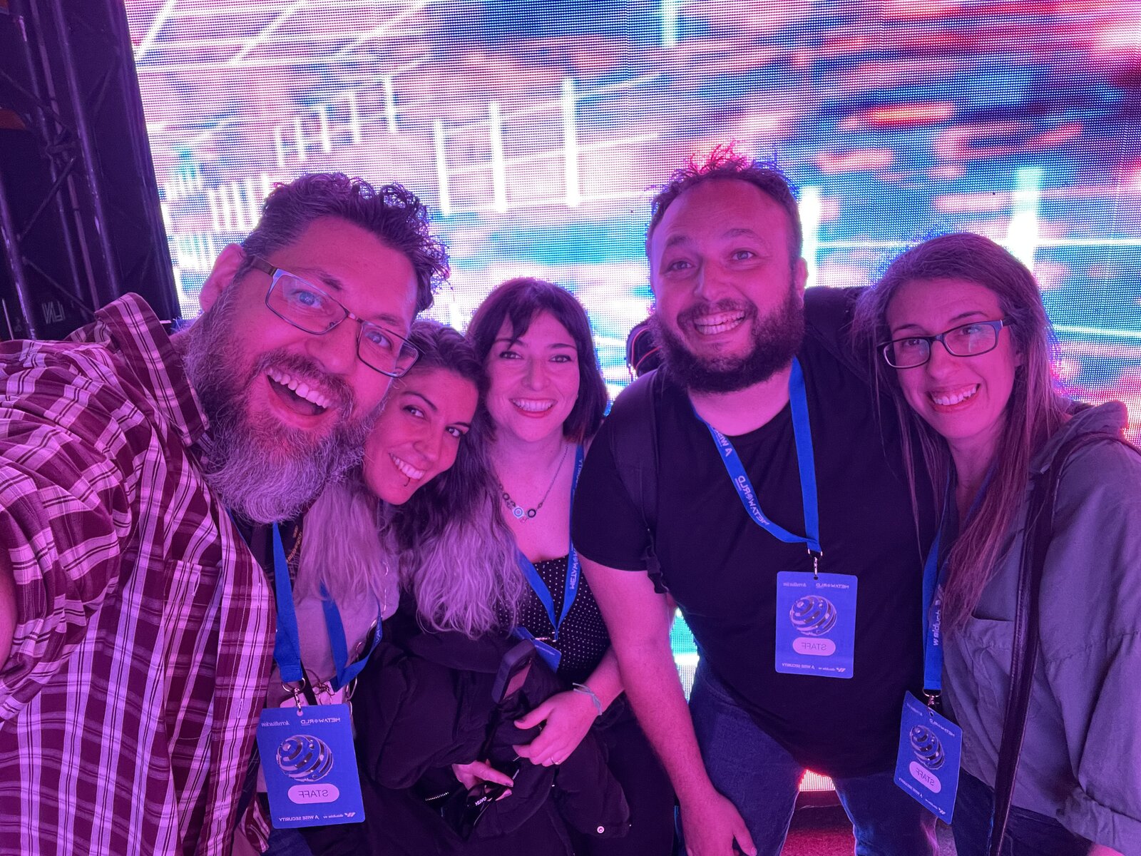 Celia with fellow speakers at the Meta World Congress in Madrid